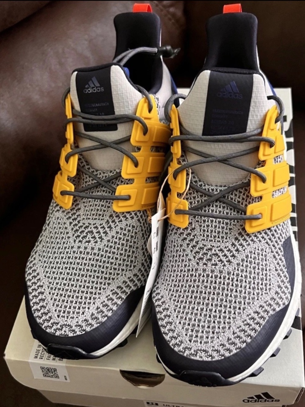 Adidas UltraBoost 1.0 ATR Halo Silver  & Yellow. New With Box.